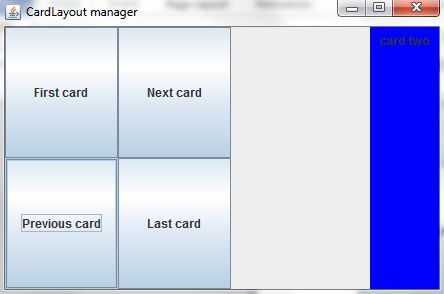 Previous Card in Layout Manager
